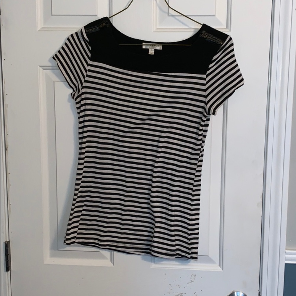 Kenar small shirt black and white stripes